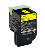 Lexmark 80C80Y0 Cartouche de toner 1 pièce(s) Original Jaune