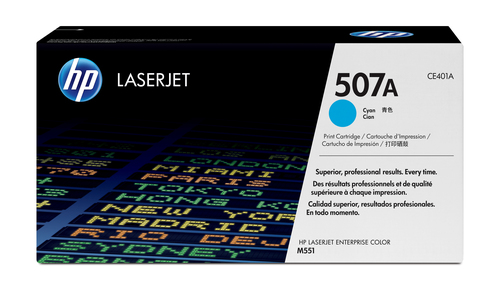 507A toner LaserJet cyan authentique