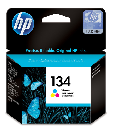 خرطوشة طباعة ثلاثية اللون HP 134 Tri-colour Inkjet مع حبر Vivera