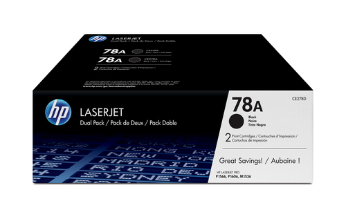 78A pack de 2 toners LaserJet noir authentiques