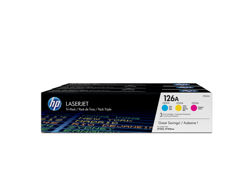 126A 3-pack Cyan/Magenta/Yellow Original LaserJet Toner Cartridges