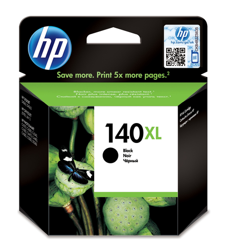 خرطوشة طباعة الحبر الأسود HP 140XL Black Inkjet مع حبر Vivera