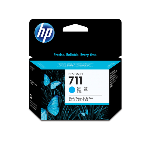 711 pack de 3 cartouches d'encre cyan 29 ml