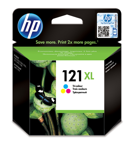 HP 121XL Tri-color Ink Cartridge with Vivera Ink