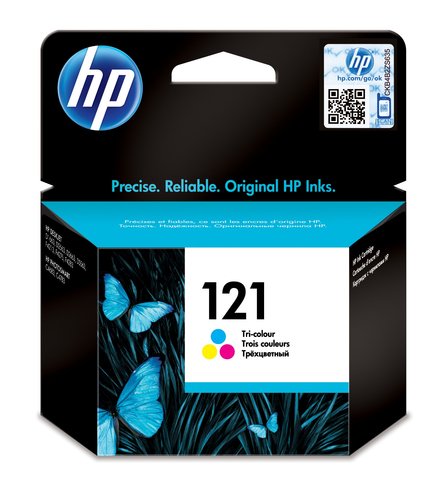 HP 121 Tri-color Ink Cartridge with Vivera Ink