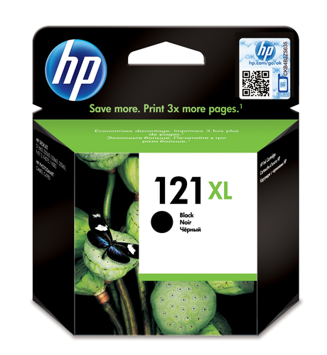 HP 121XL Black Ink Cartridge with Vivera Ink