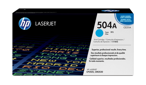 504A toner LaserJet cyan authentique