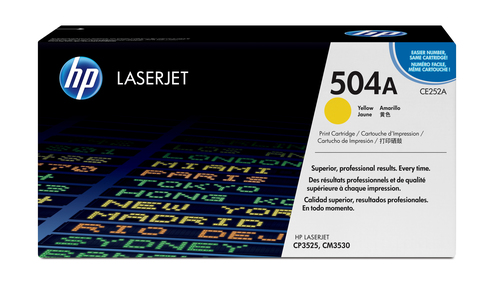 HP Color LaserJet CE252A Yellow Print Cartridge with ColorSphere Toner