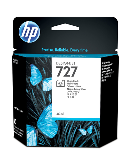 HP 727 40-ml Photo Black Designjet Ink Cartridge