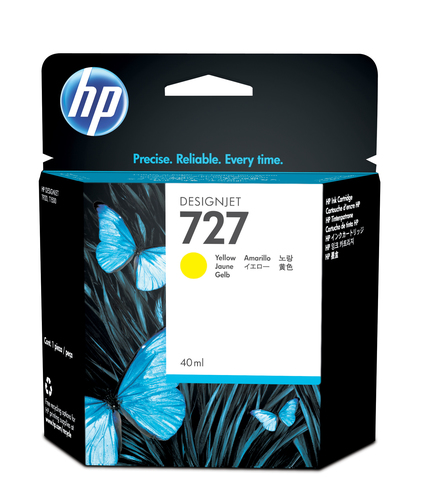 HP 727 40-ml Yellow Designjet Ink Cartridge