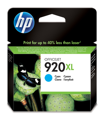 HP 920XL Cyan Officejet Ink Cartridge with HP Officejet Ink