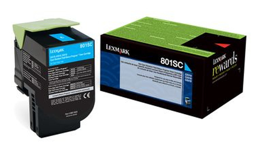 Lexmark 80C8SC0 Cartouche de toner 1 pièce(s) Original Cyan