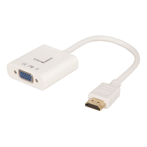 Urban Factory ADH07UF câble vidéo et adaptateur 0,15 m HDMI Type A (Standard) VGA (D-Sub) Blanc