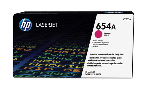 Cartouche de toner magenta authentique LaserJet 654A