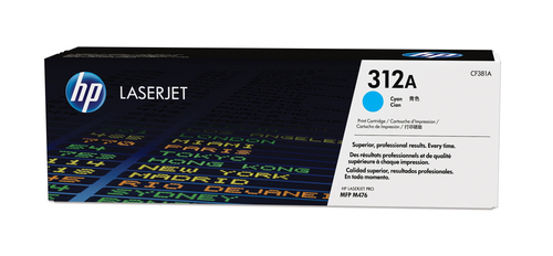 Cartouche de toner cyan authentique LaserJet 312A