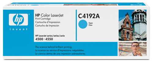 Cartucho de tóner cian Color LaserJet C4192A, Aproximadamente 6.000 páginas con un 5% de cobertura