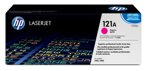 Cartouche d'encre magenta LaserJet 121A, Environ 4 000 pages avec un taux de remplissage de 5%