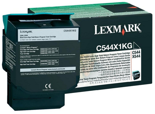 C544, X544 Cartouche de toner Return Program Noir très haute capacité (6K)