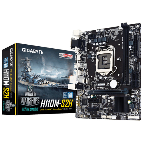 Gigabyte GA-H110M-S2H carte mère Intel® H110 LGA 1151 (Emplacement H4) micro ATX