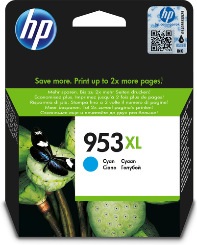 953XL cartouche d'encre cyan grande capacité conçue par HP