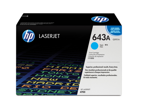 643A toner LaserJet cyan authentique