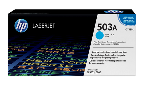 503A toner LaserJet cyan authentique