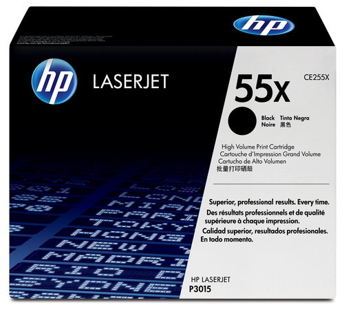 HP 55X Black LaserJet Toner Cartridge with Smart Printing Technology