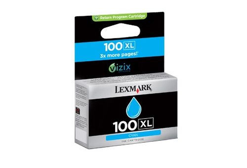 Cartouche d'encre Lexmark Return Programme haute capacité Cyan 100XL, 600