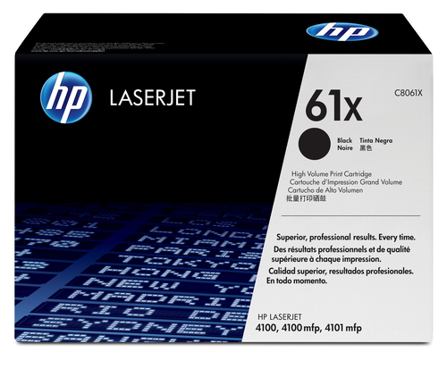 61X toner LaserJet noir grande capacité authentique , 10 000 pages