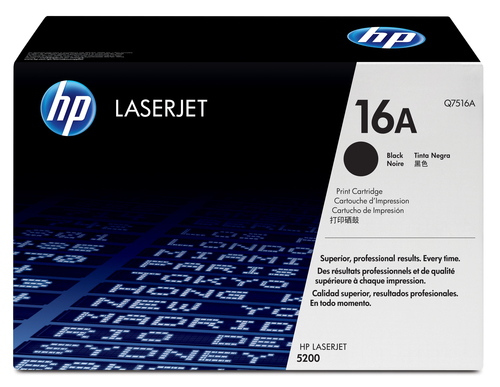 HP 16A Black LaserJet Toner Cartridge with Smart Printing Technology