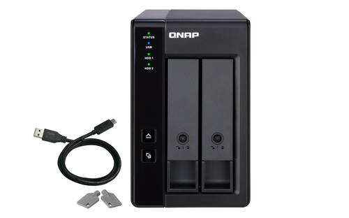 QNAP TR-002 boîtier de disques Noir