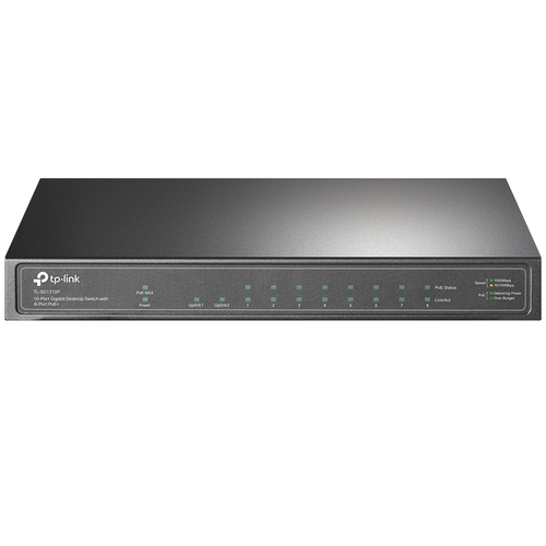 TP-LINK TL-SG1210P commutateur réseau Gigabit Ethernet (10/100/1000) Connexion Ethernet, supportant l'alimentation via ce port (PoE) Gris